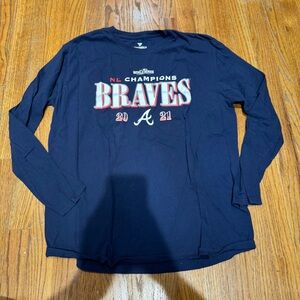 Fanatics Atlanta Braves Navy Long Sleeve Shirt